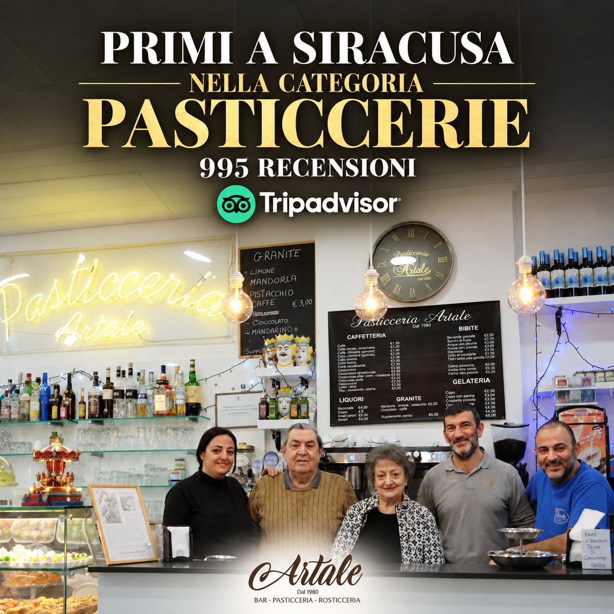 "Pasticceria Artale primo posto Siracusa pasticcerie TripAdvisor 995 recensioni cassatine"